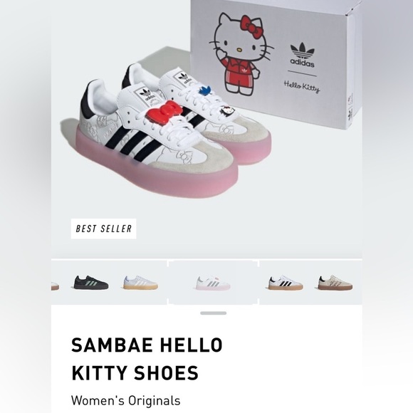 Authentic adorable Adidas Sambae x Hello Kitty collaboration Women's size 6 - Picture 4 of 13